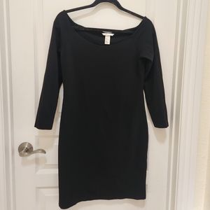 H&M Basics Long Sleeve Off The Shoulder Dress sz M